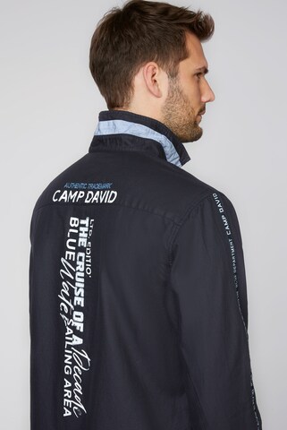 CAMP DAVID Regular Fit Hemd in Blau