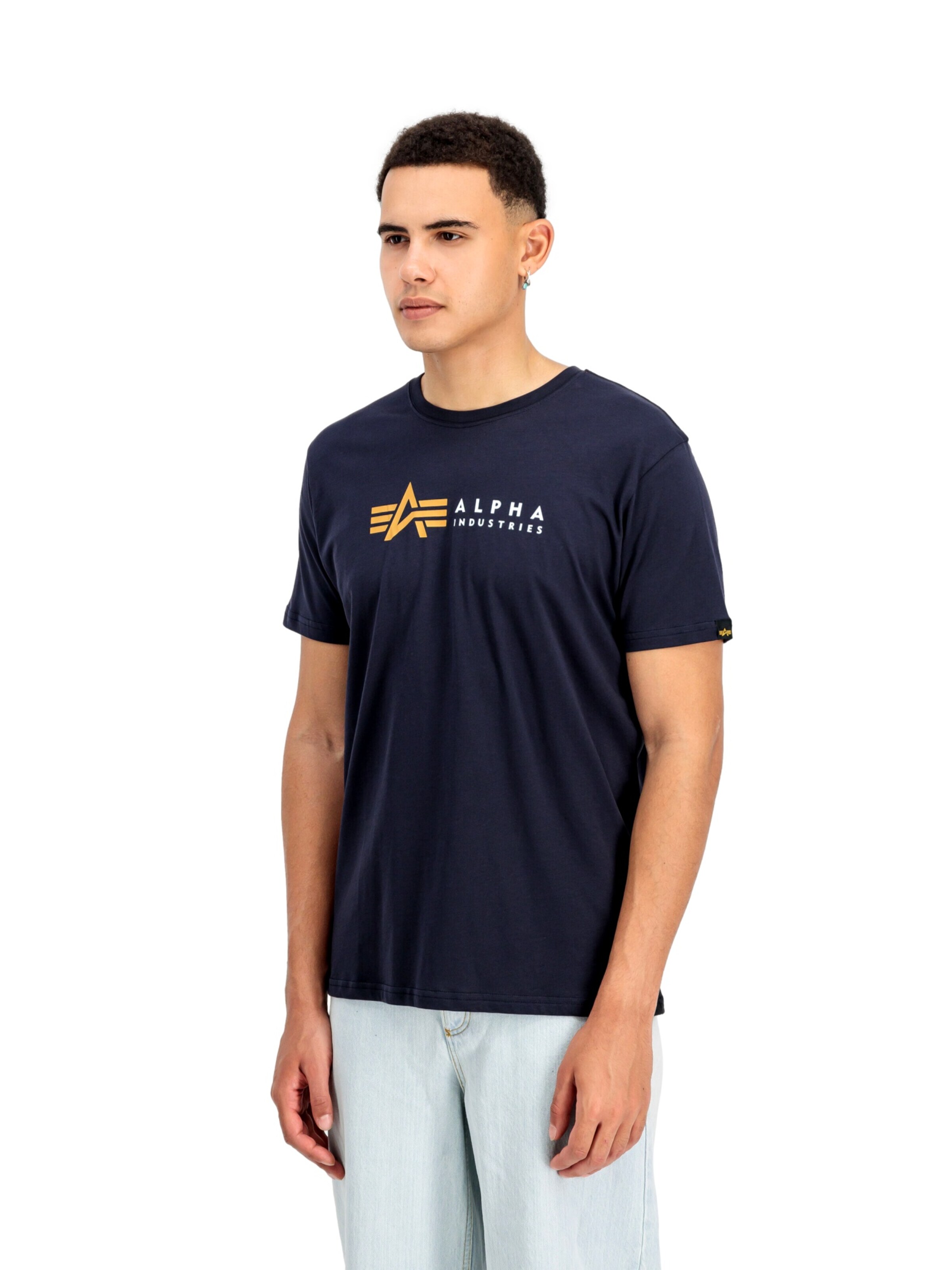 T-Shirt ALPHA INDUSTRIES en bleu : devant