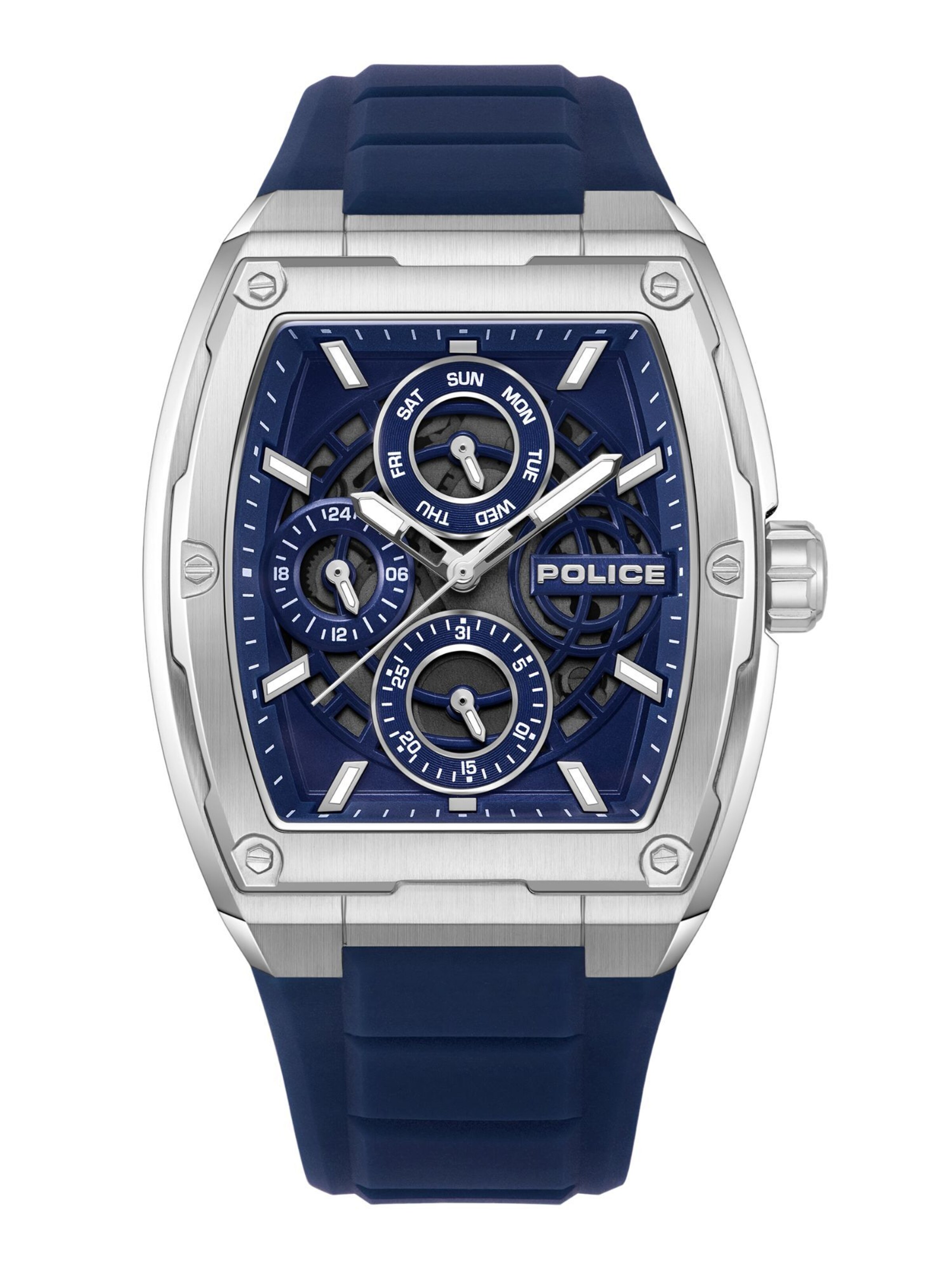 POLICE Analoog horloge 'Creed' in Blauw: voorkant