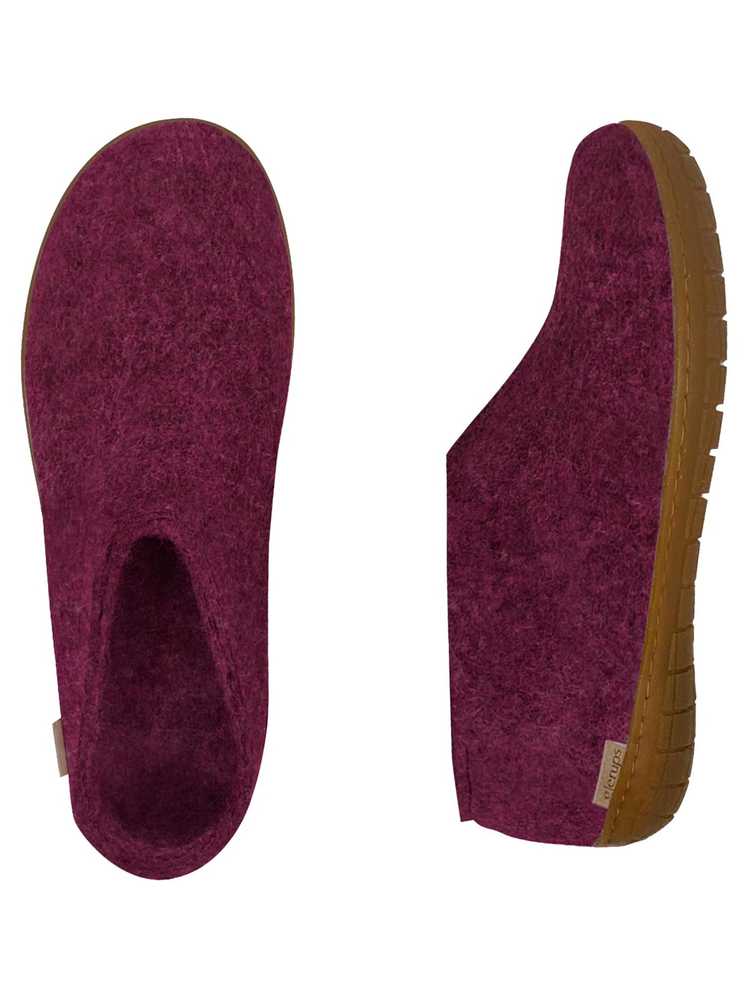 Glerups Slippers 'Honey' in Purple