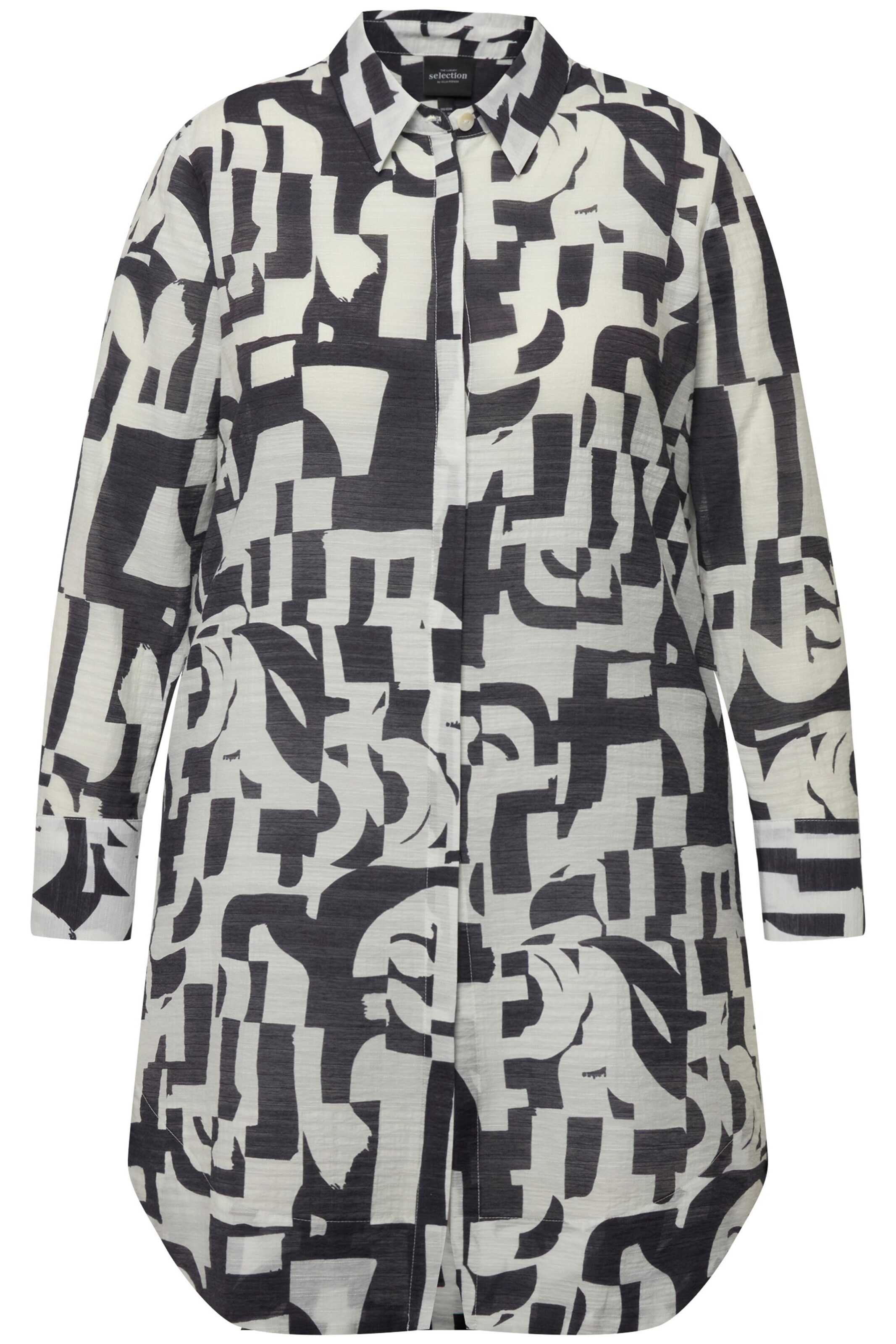 Ulla Popken Bluse in Schwarz: Vorderseite