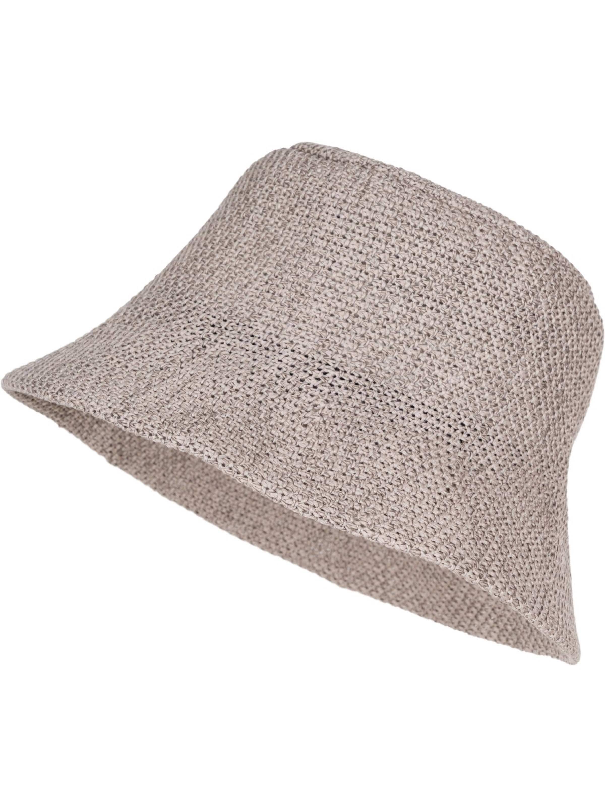 styleBREAKER Hut 'Fischerhut aus Papierstroh - Knautschhut'‌ in grau, Produktansicht