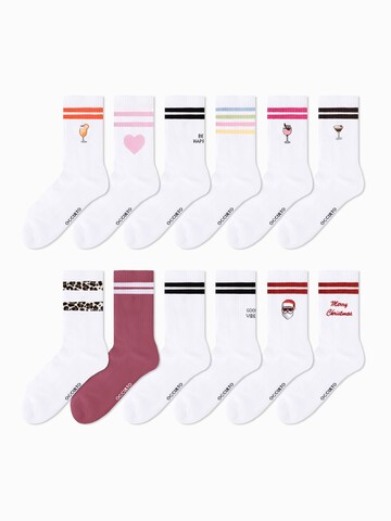Occulto Sports socks 'Adventskalender' in Red