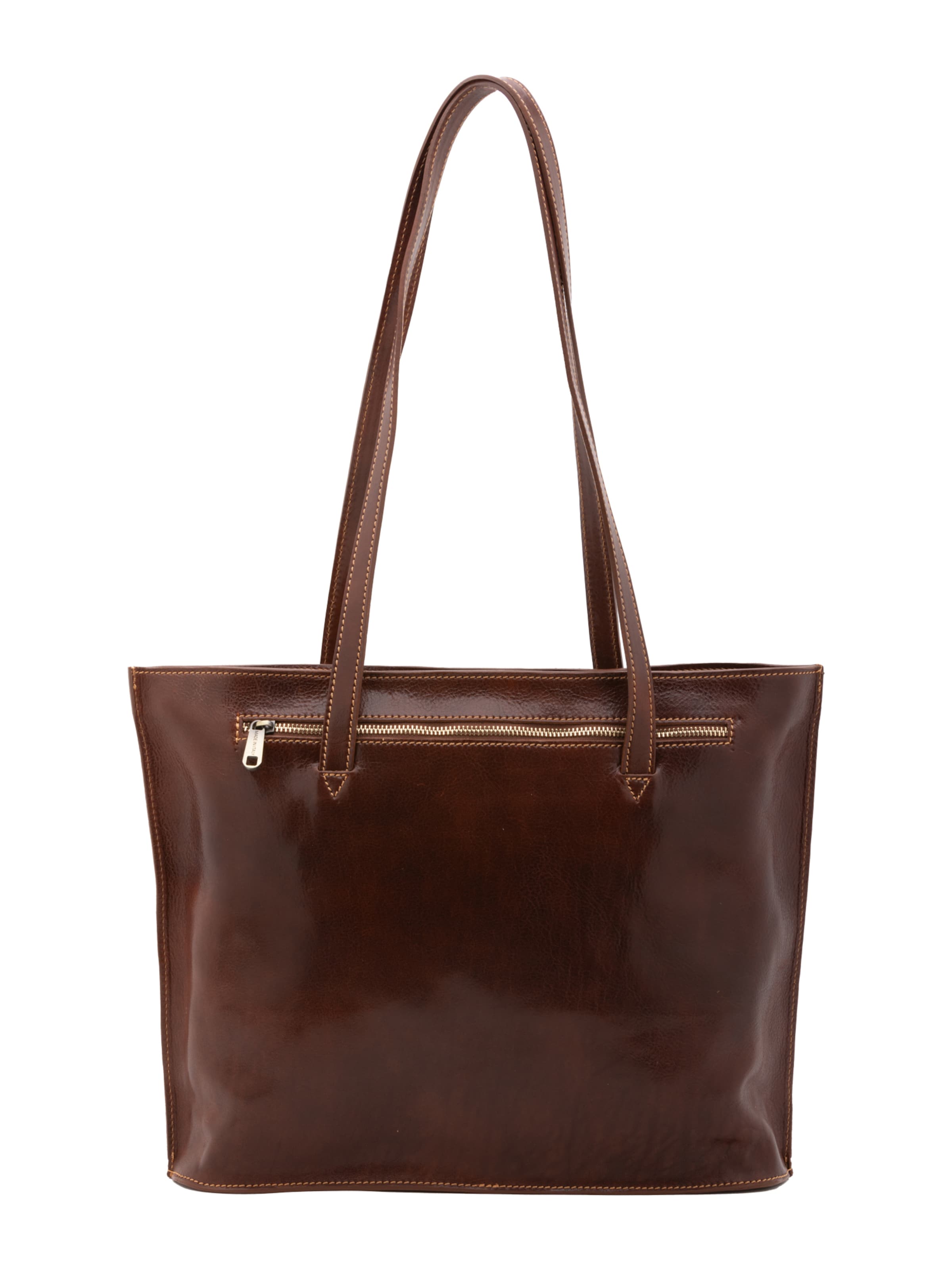 Borsa a spalla 'Borsa a Spalla Donna Pelle Vera Vacchetta - Chiusura Zip Made in Italy' di I Fratelli in marrone