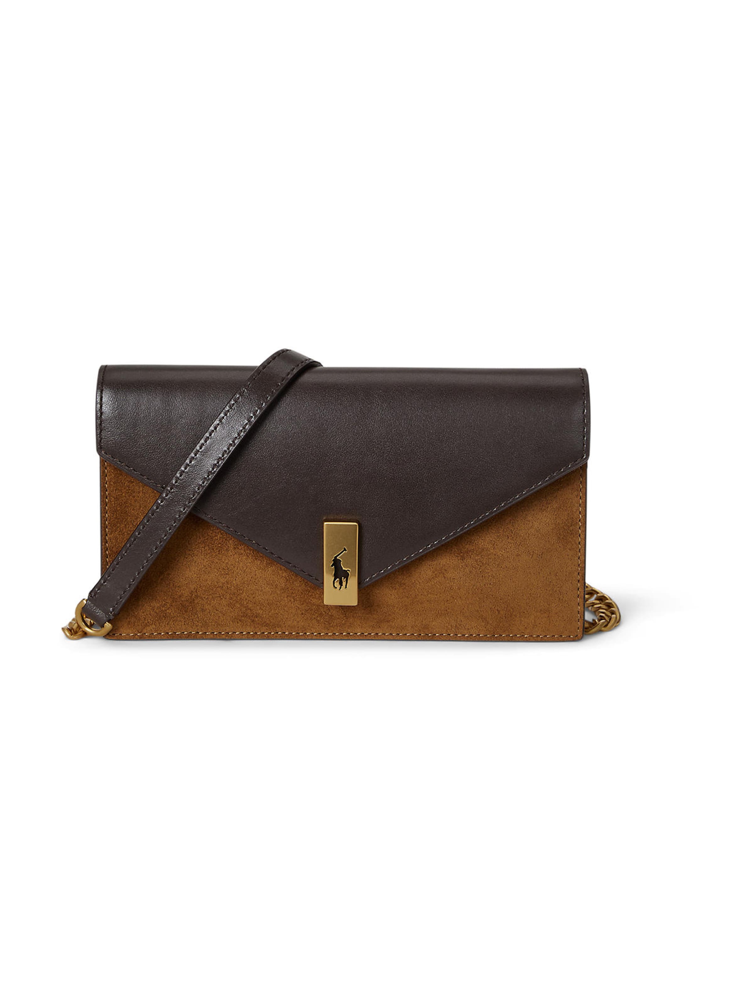 Pochette Polo Ralph Lauren en marron : devant