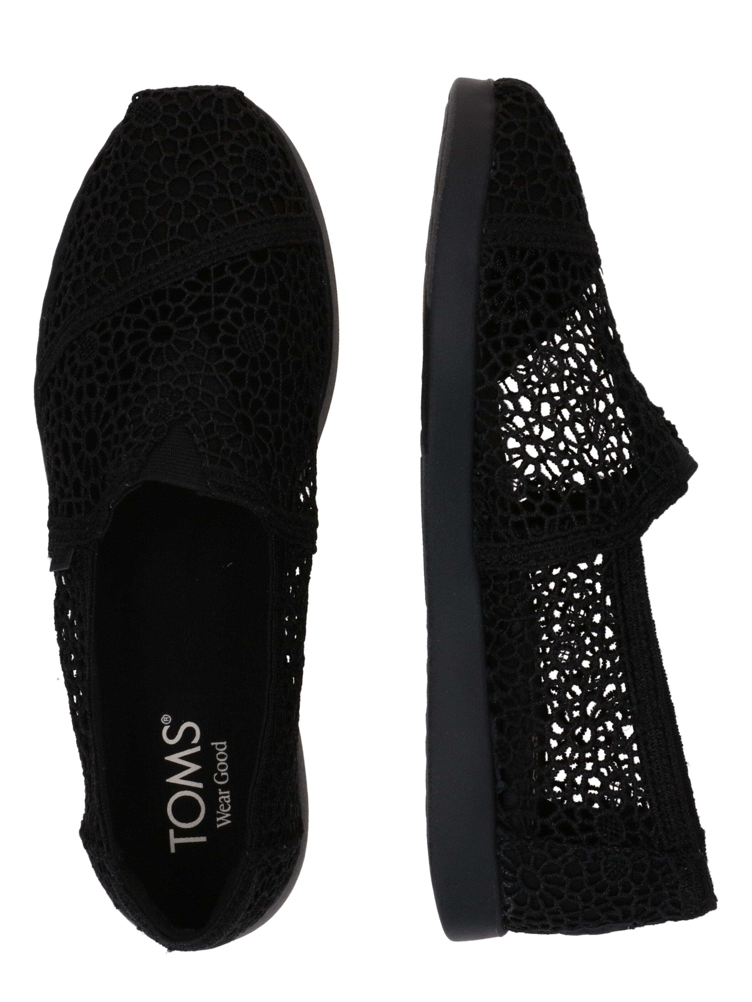 TOMS Slip on boty – černá