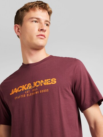 JACK & JONES T-Shirt 'JJALVIS' in Rot