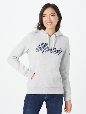 Sweat-shirt Superdry en gris : devant