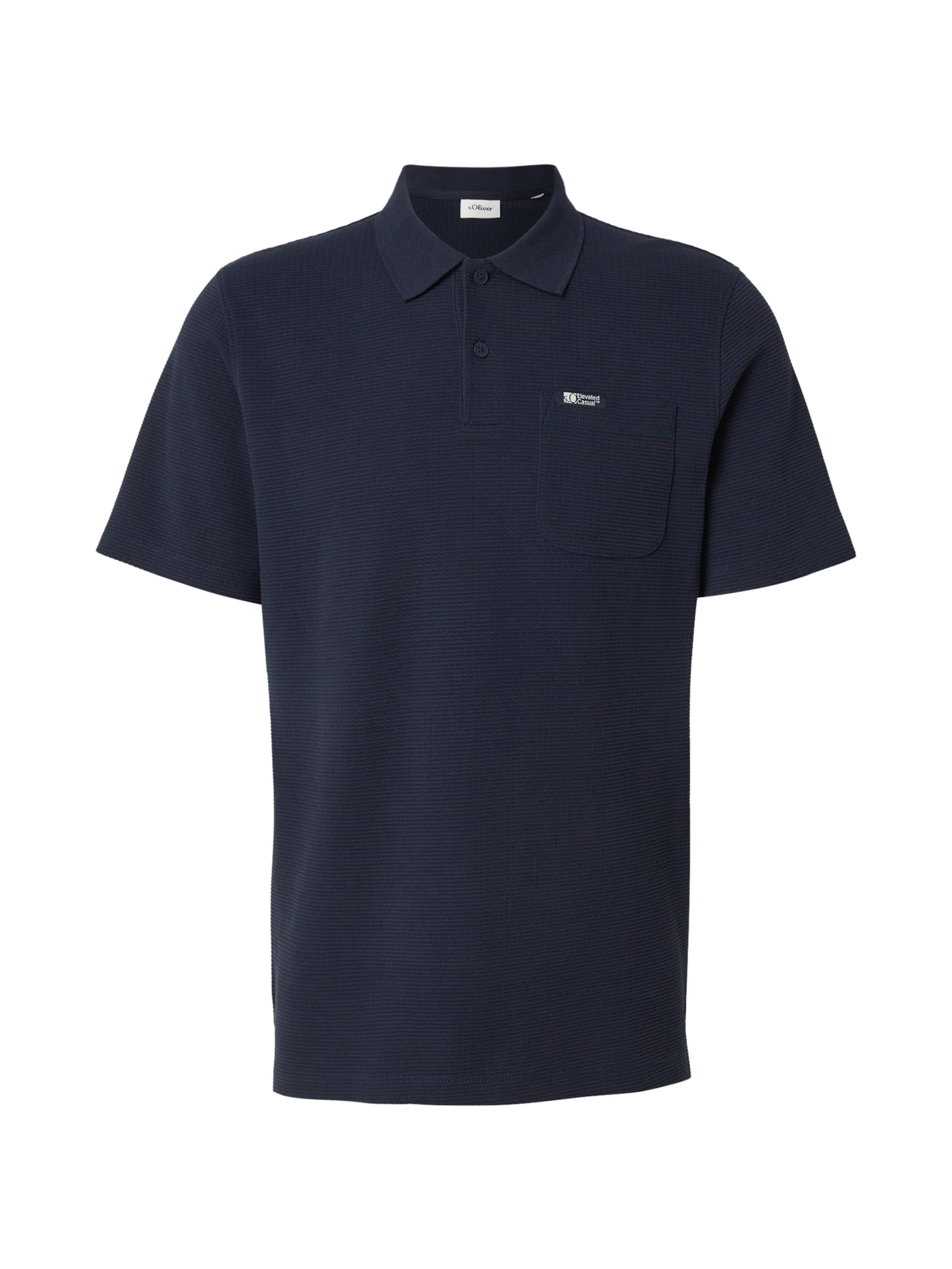 s.Oliver Μπλουζάκι σε σκούρο μπλε / λευκό, Άποψη προϊόντος