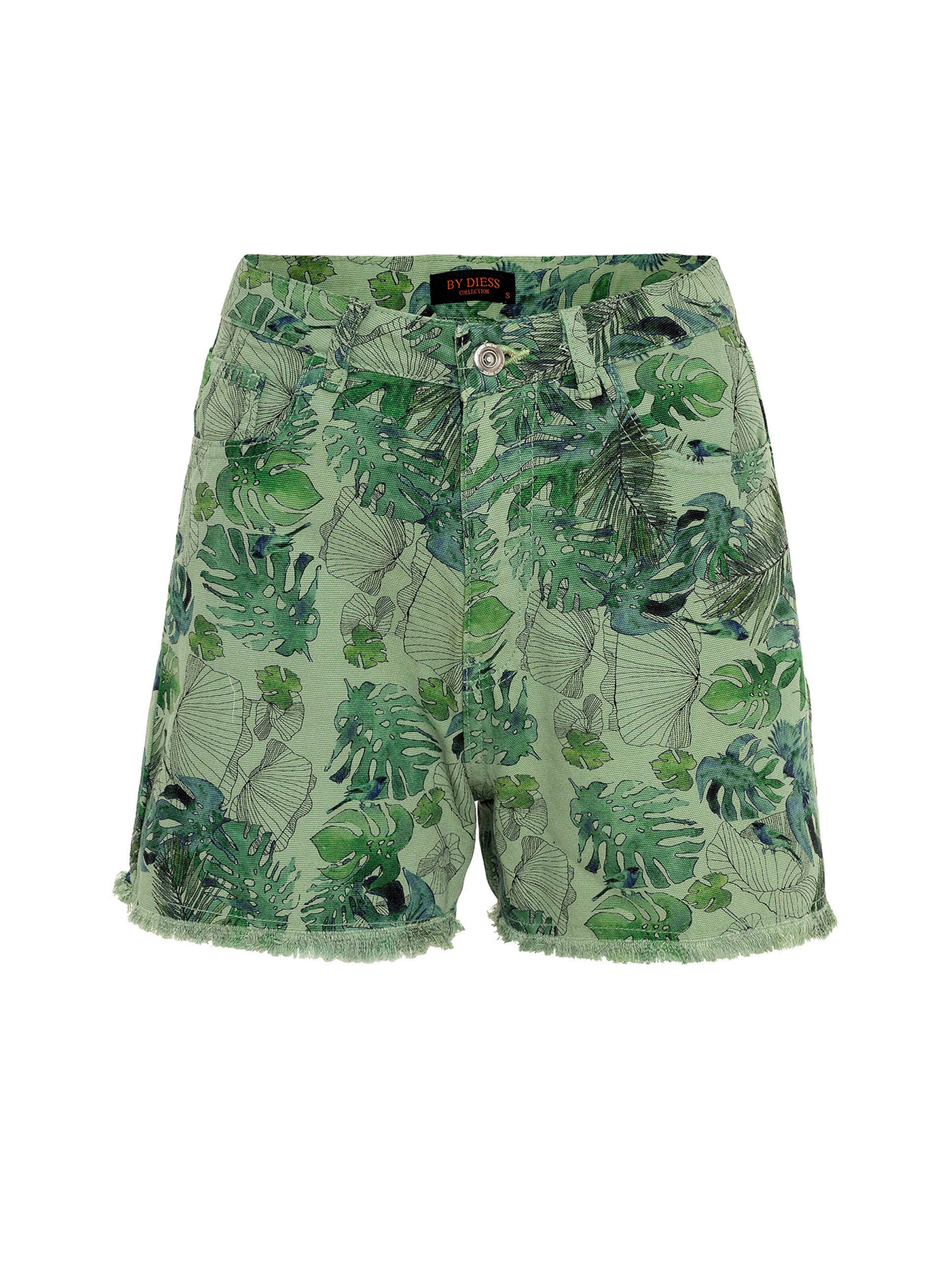 By Diess Collection - Slimfit Pantalón en verde: frente