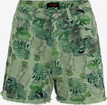 Coupe slim Pantalon By Diess Collection en vert : devant