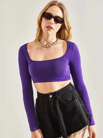 Bianco Lucci - Camisa em roxo: frente