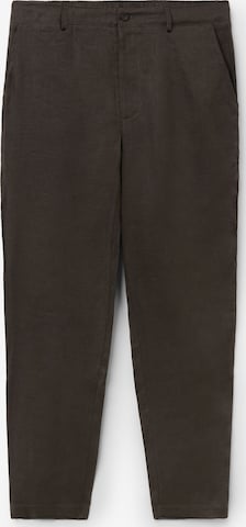 IUMAN Intimissimi Pleat-Front Pants in Brown: front