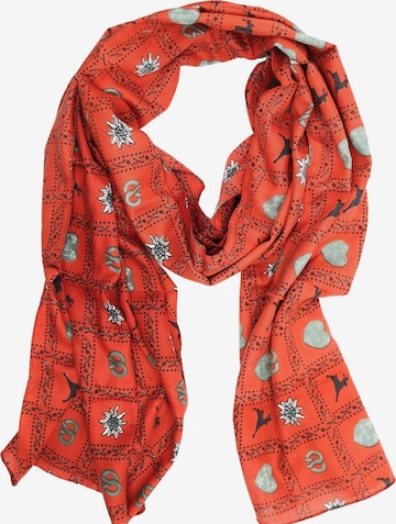 Allgäu Rebell Scarf 'Trachteneleganz' in Red: front