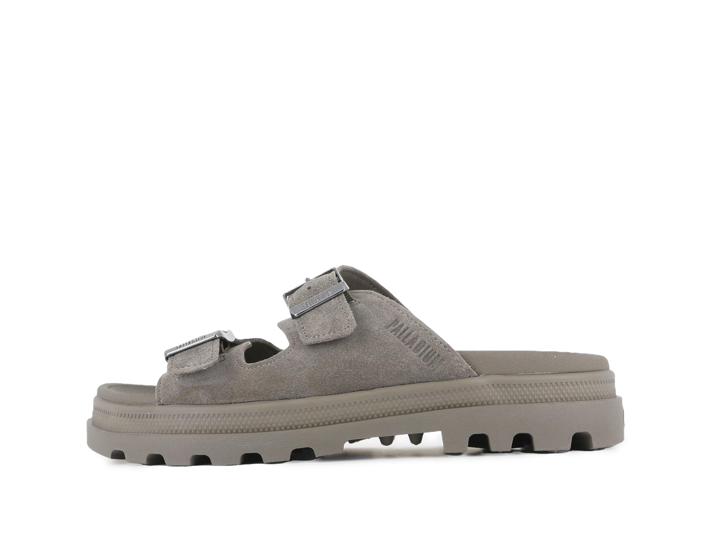 Palladium Pantolette in Grau: Vorderseite