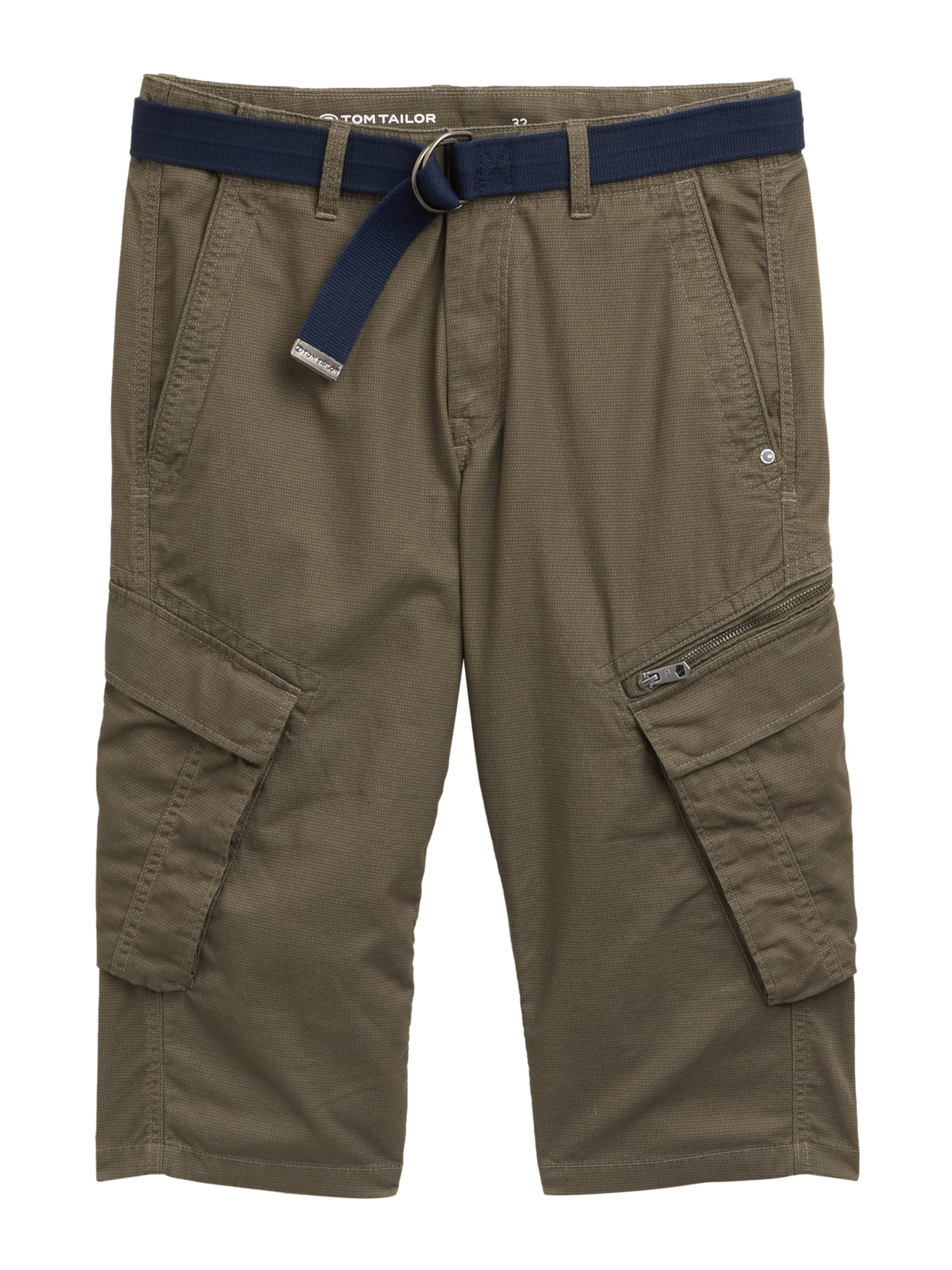 Pantalon cargo 'Max' TOM TAILOR en vert : devant