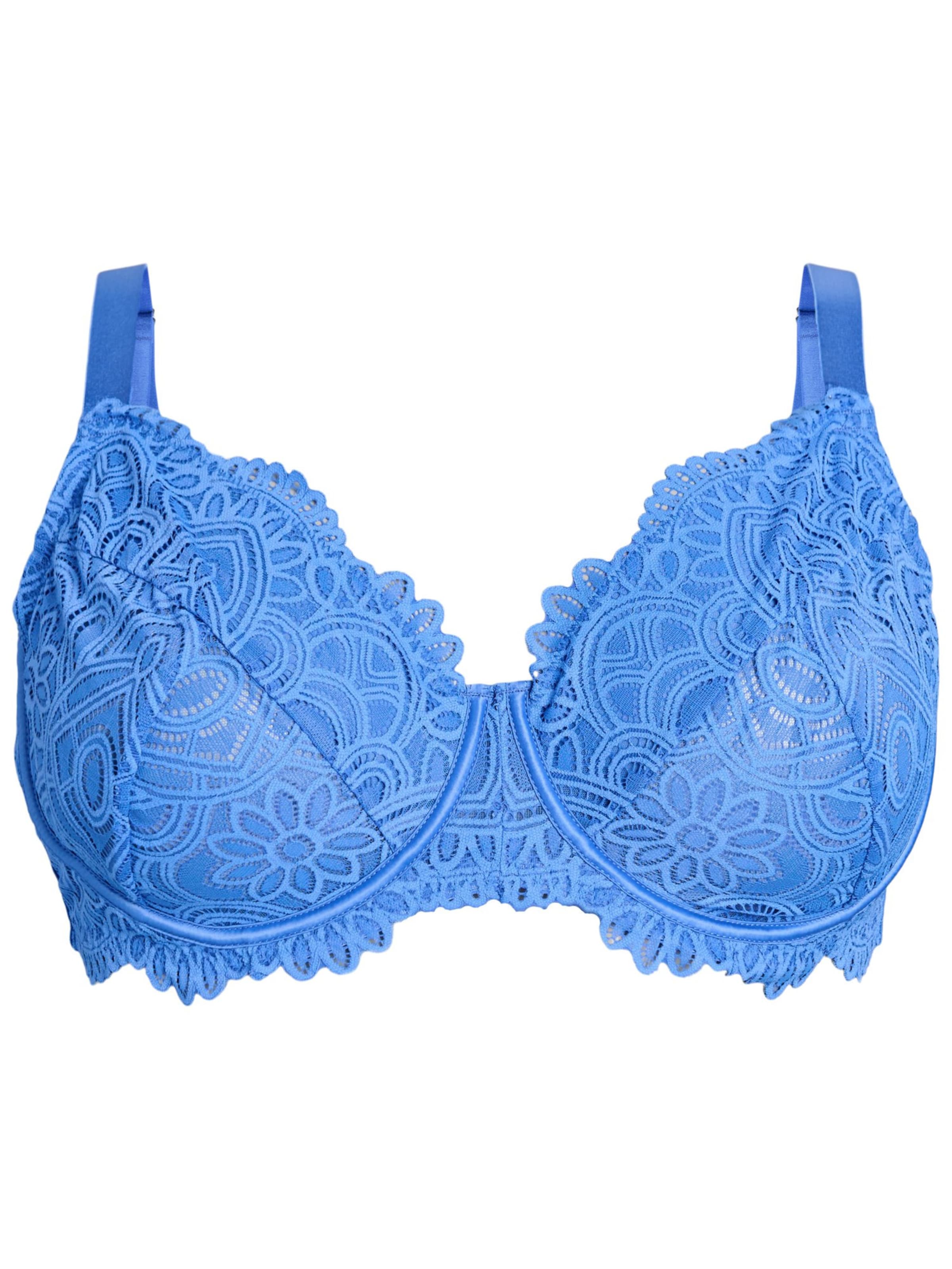 Devoted by Zizzi Õlapaelteta topp Rinnahoidja 'Mia', värv sinine: eest vaates