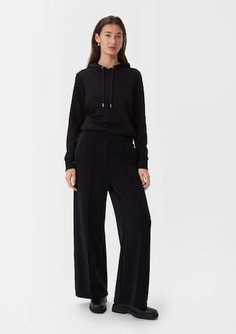 comma casual identity Wide leg Παντελόνι σε μαύρο