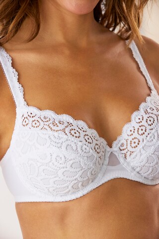 PETITE FLEUR Balconette Bra in White