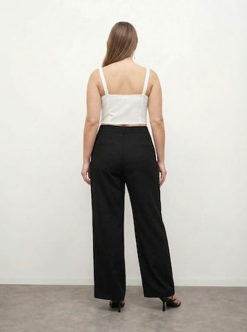 CITA MAASS - Top 'Ditsy' en blanco