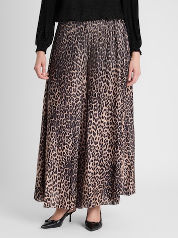 Wide leg Pantaloni 'Samantha' de la Guido Maria Kretschmer Curvy pe maro: față