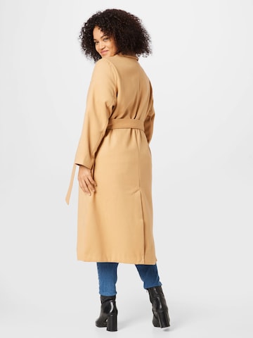 ABOUT YOU Curvy Between-Seasons Coat 'Vanessa' in Beige