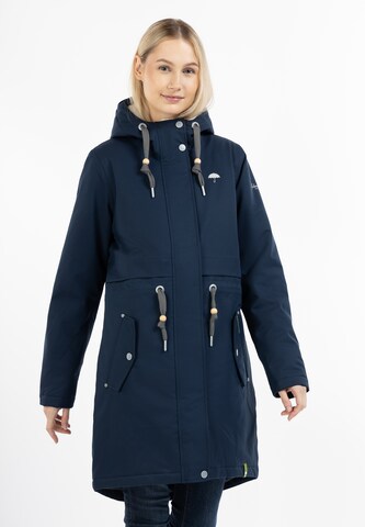 Schmuddelwedda Winterparka in Blau: predná strana