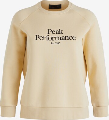 PEAK PERFORMANCE Sweatshirt 'Crew' in Beige: voorkant