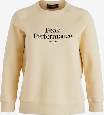 PEAK PERFORMANCE Sweatshirt 'Crew' in Beige: voorkant