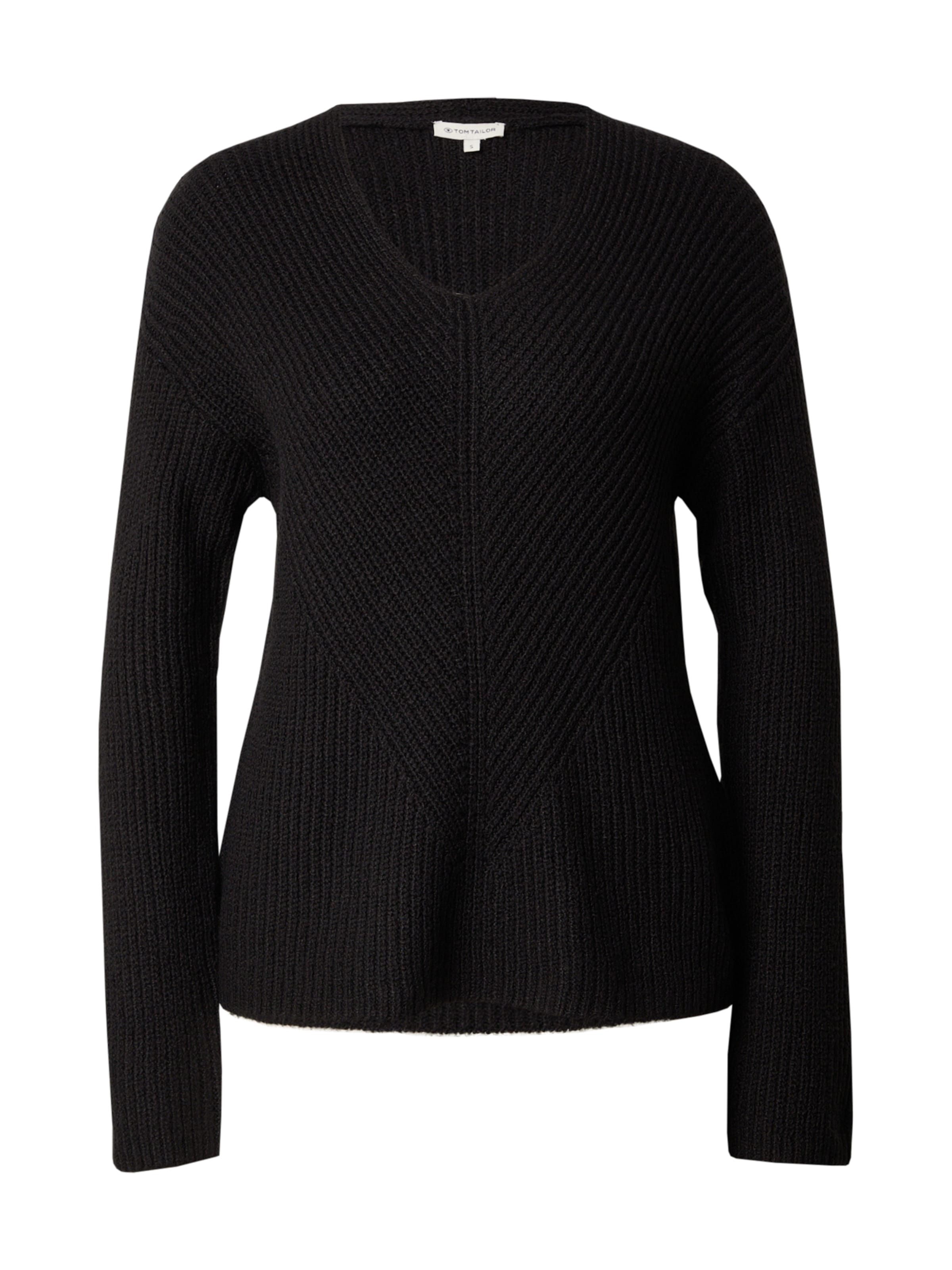 TOM TAILOR Sweter w kolorze czarny: przód