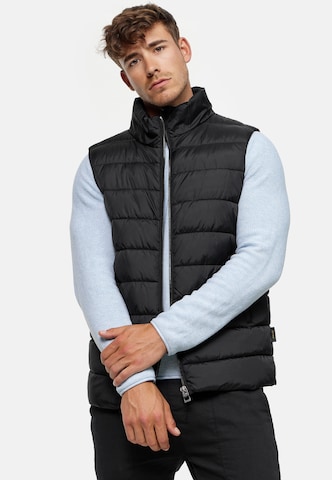 INDICODE JEANS Bodywarmer 'Gibbon' in Zwart: voorkant