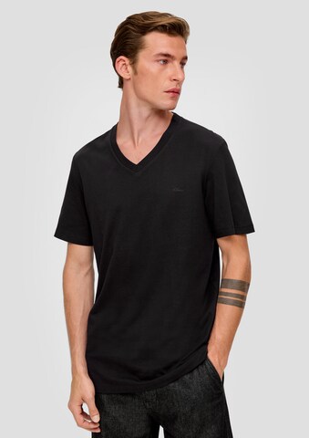 s.Oliver T-Shirt in Schwarz: Vorderseite