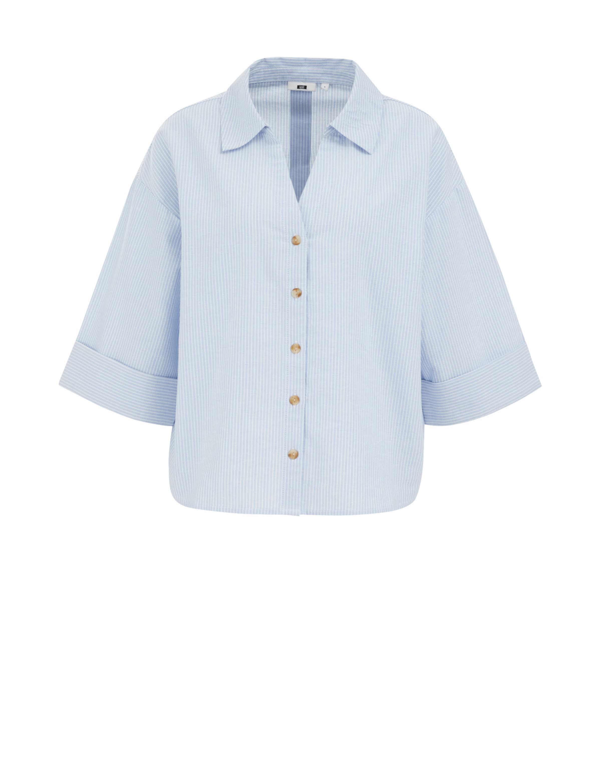 WE Fashion Blouse in Blauw: voorkant