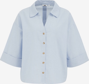 Bluză de la WE Fashion pe albastru: față