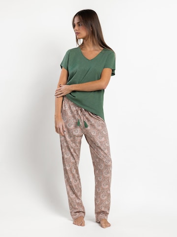 admas - Pijama en verde: frente