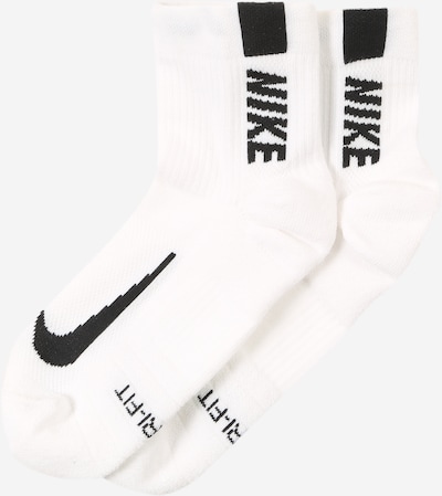 NIKE Chaussettes de sport 'Multiplier' en noir / blanc, Vue avec produit