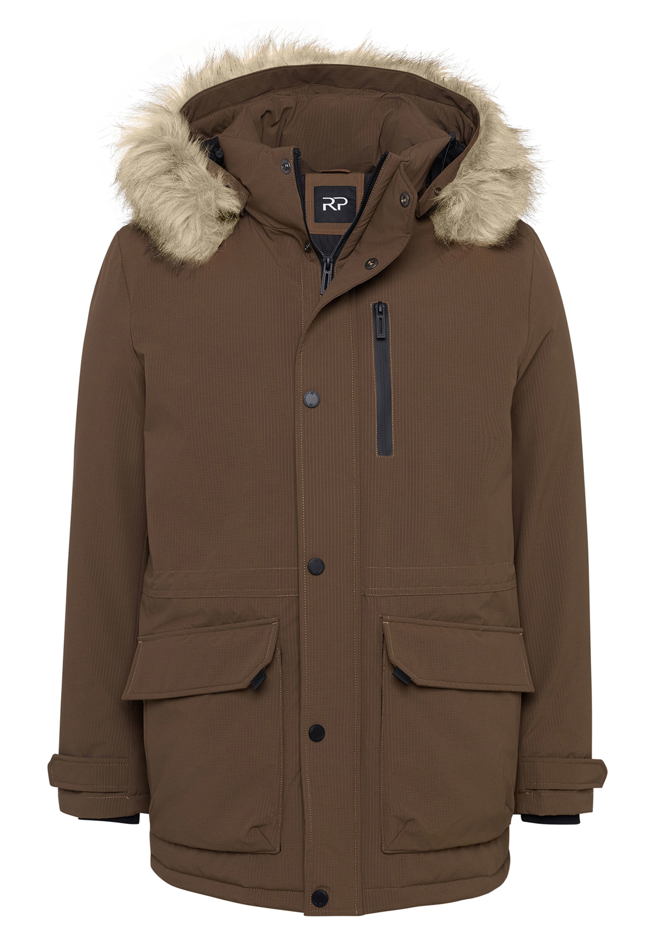 REDPOINT Winter Jacket 'EDVIN' in Brown: front