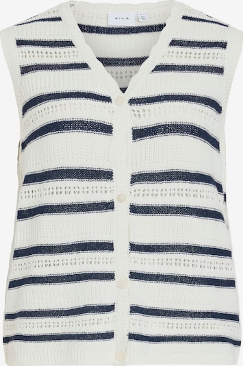 VILA Strickweste 'VIKENGA' in schwarz / weiß, Produktansicht