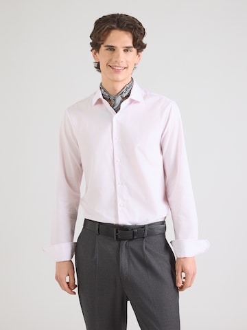Michael Kors Слим Деловая рубашка 'CAMDEN' в Ярко-розовый: спереди