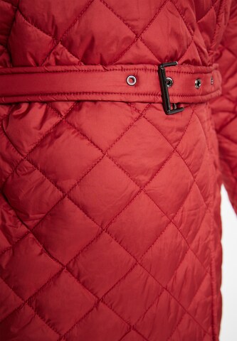 Usha Between-Seasons Coat in Red