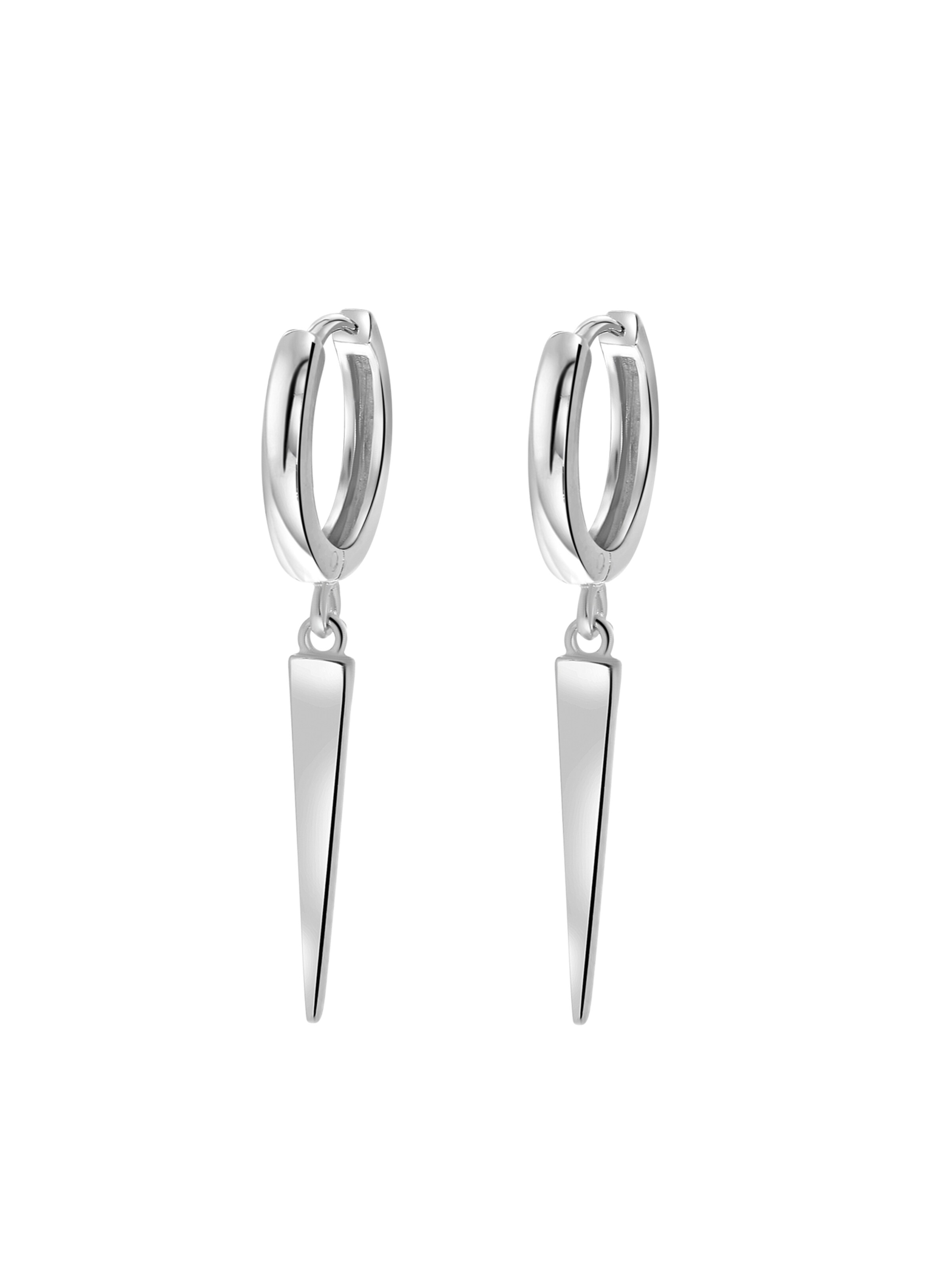 Lucardi Earrings in Silver: front