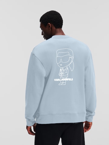 Karl Lagerfeld Sweatshirt 'Ikonik Outline' in Blue