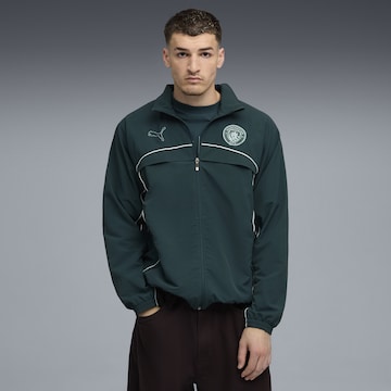 PUMA Sportjacke 'Manchester City FtblStatement' in Grün: Vorderseite