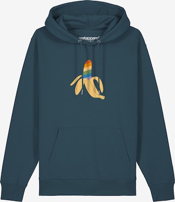 Sweat-shirt ' Rainbow Banana ' Watapparel en bleu : devant