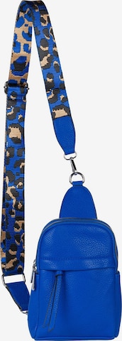 styleBREAKER Umhängetasche 'One Shoulder Rucksack Uni' in Blau: Vorderseite