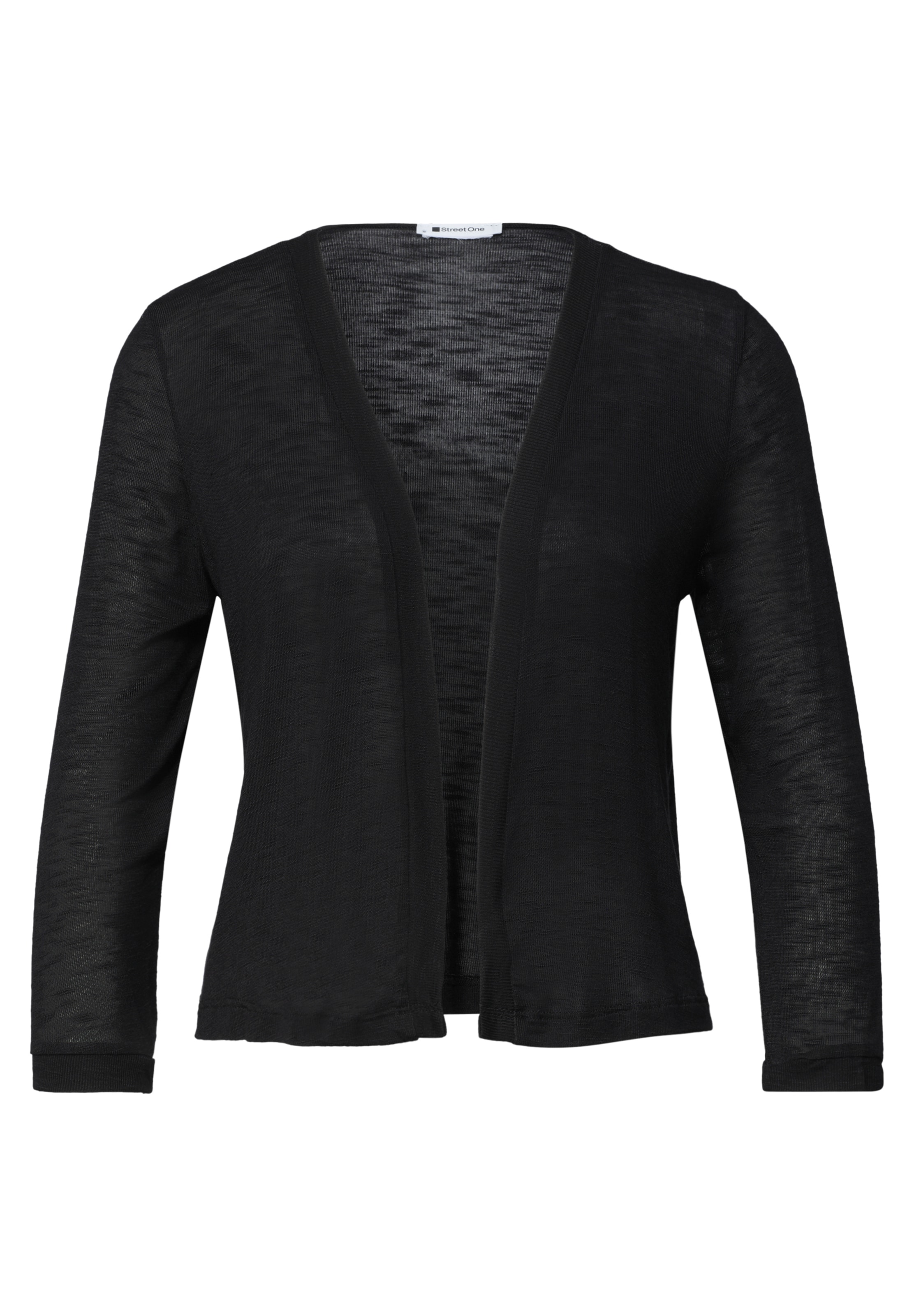 STREET ONE Strickjacke in Schwarz: Vorderseite