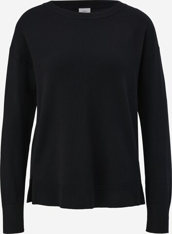 s.Oliver BLACK LABEL Pullover in Schwarz: predná strana