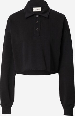 Sweat-shirt 'Leona' A LOT LESS en noir : devant