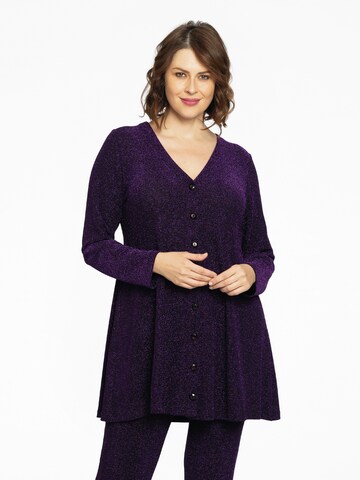 Cardigan Yoek en violet : devant