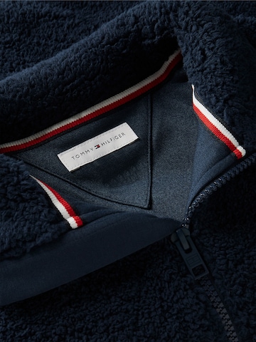 TOMMY HILFIGER Fleece jas in Blauw
